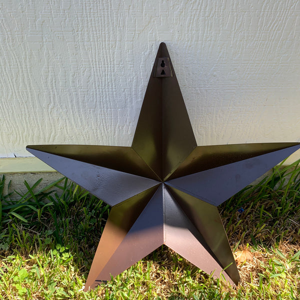 #EH10475 24" BRUSHED COPPER BRONZE BARN METAL STAR WESTERN HOME DECOR HANDMADE NEW