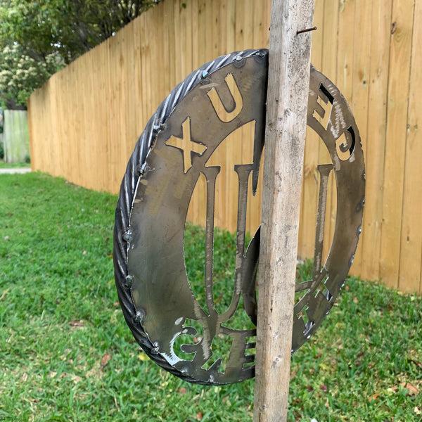 12",18",24",32" LSU GEAUX TIGERS CUSTOM METAL VINTAGE CRAFT TEAM SIGN WESTERN HOME DECOR HANDMADE