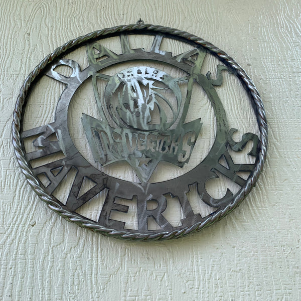 12",18", 24", 32",36" DALLAS MAVERICKS CUSTOM RAW METAL VINTAGE CRAFT TEAM SPORTS SIGN HANDMADE