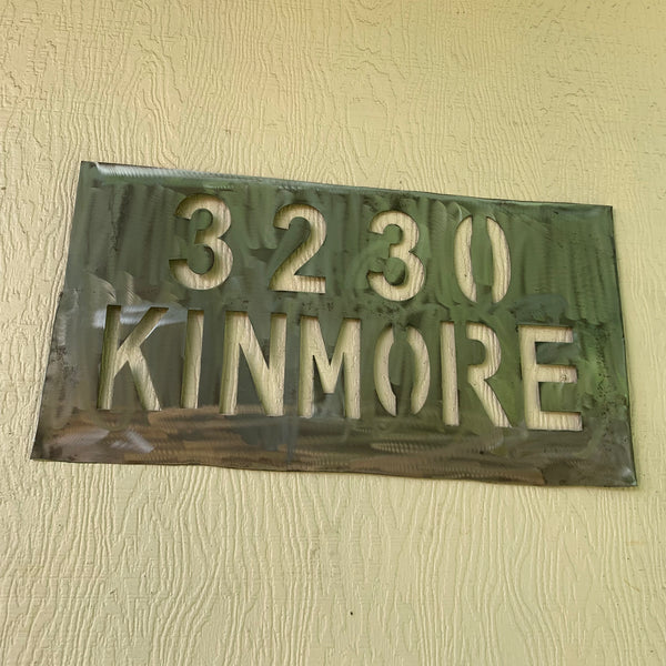 24" X 12" YOUR CUSTOM HOME ADDRESS NAME STAR METAL BARN METAL SIGN WESTERN HOME DECOR