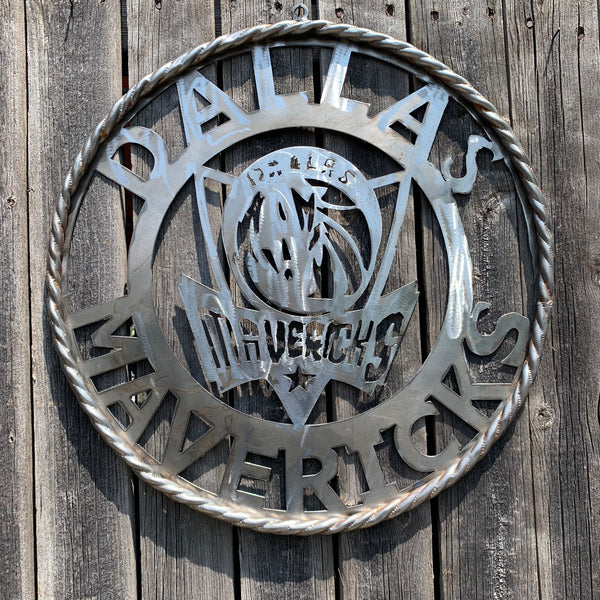 12",18", 24", 32",36" DALLAS MAVERICKS CUSTOM RAW METAL VINTAGE CRAFT TEAM SPORTS SIGN HANDMADE