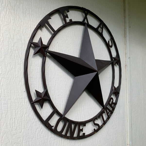 TEXAS LONESTAR METAL ART WESTERN HOME WALL DECOR RUSTIC VINTAGE BROWN NEW, SIZE:24",32",36",40",42",44",46",50"