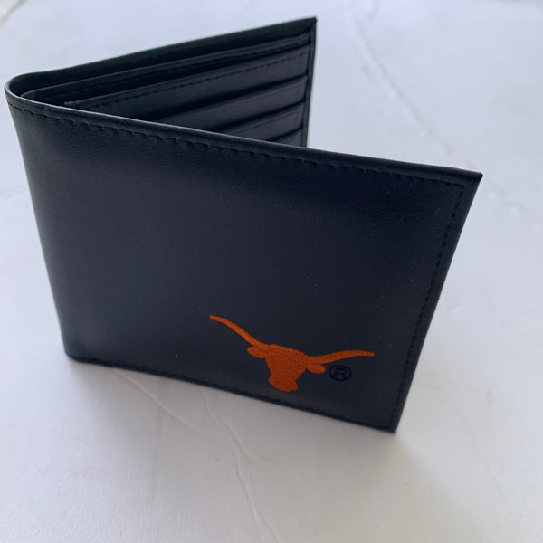 4.25" x 3.75" TEXAS LONGHORN WALLET LEATHER BIFOLD WALLET NEW-- FREE SHIPPING