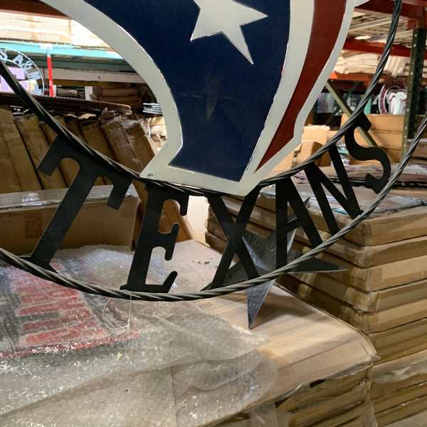 HOUSTON TEXANS METAL CUSTOM VINTAGE CRAFT WALL ART