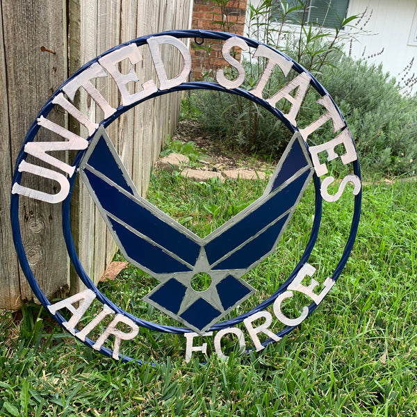 24" US AIRFORCE MILITARY METAL WALL ART WESTERN HOME DECOR NEW