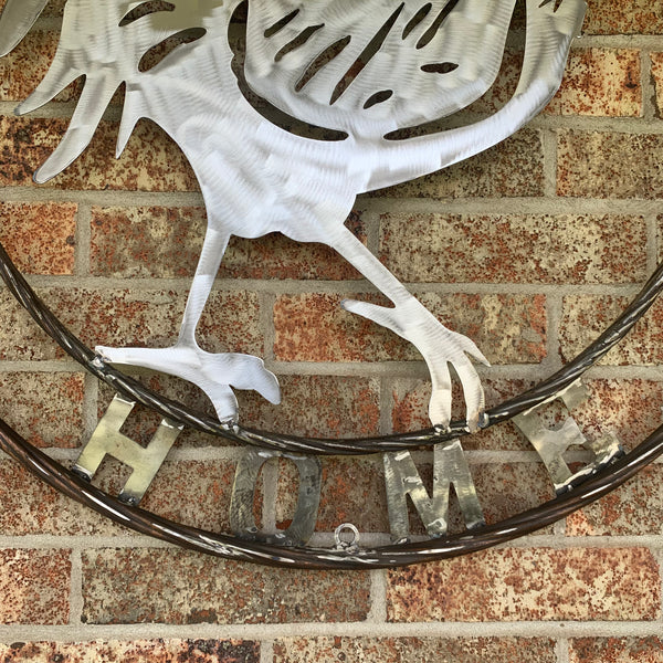 YOUR CUSTOM NAME ROOSTER LASERCUT RAW METAL ART WITH RING DESIGN WESTERN METAL ANIMAL ART HOME WALL DECOR BRAND NEW