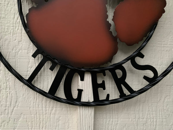 CLEMSON TIGERS CUSTOM METAL VINTAGE CRAFT SIGN WALL ART TEAM SIGN HANDMADE STYLE#1 12", 18", 24", 32"