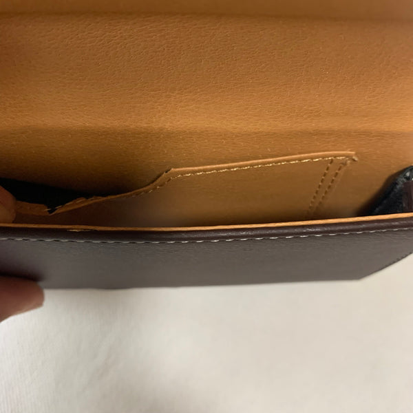 LU20 6.6" LUXMO COFFEE BROWN LEATHER EXTRA LARGE POUCH BELT LOOP HOLSTER CELL PHONE CASE UNIVERSAL OVERSIZE