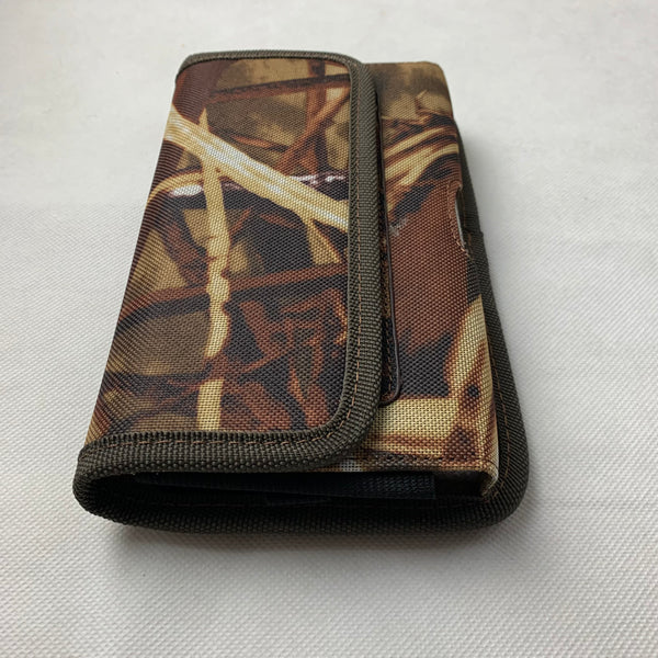 MX_LPOTX-EUH-CAMO 7" LUXMO XL MEGA EXTRA LARGE HORIZONTAL CAMO RUGGED POUCH VELCO CLOSURE  &  BELT LOOP CLIP HOLSTER CELL PHONE CASE UNIVERSAL OVERSIZE