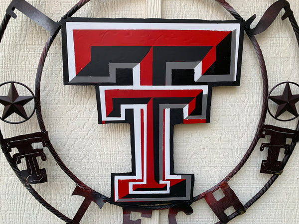 12", 18", 24", 32" TEXAS TECH CUSTOM VINTAGE CRAFT METAL TEAM SIGN