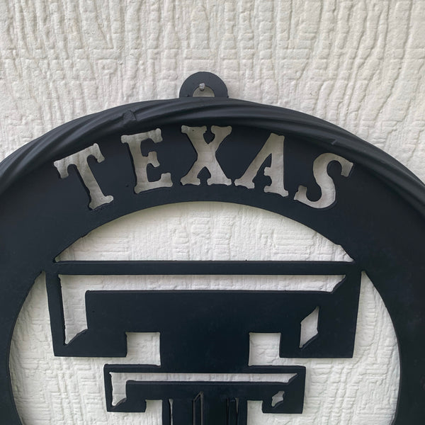 12",18",24",32",36" TEXAS TECH RUSTIC BLACK CUSTOM METAL VINTAGE CRAFT TEAM SIGN HANDMADE TO ORDER