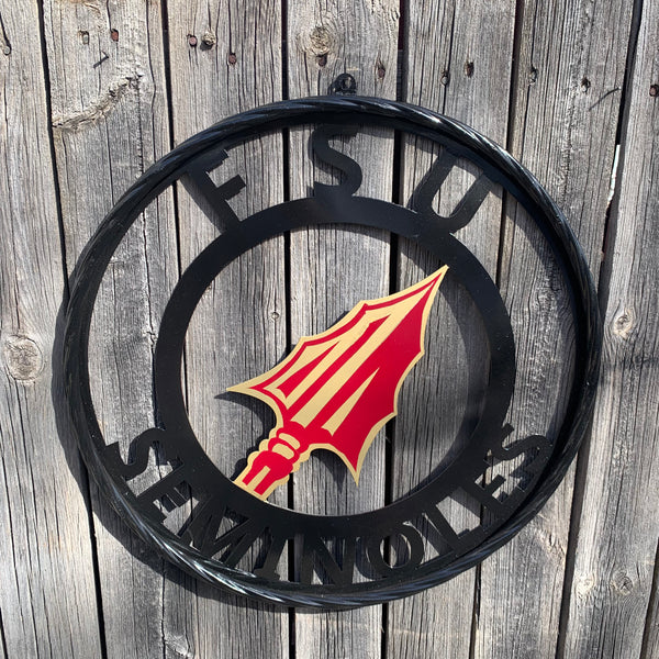 12", 18", 24", 32" FSU SEMINOLES FLORIDA METAL CUSTOM VINTAGE CRAFT TEAM SIGN