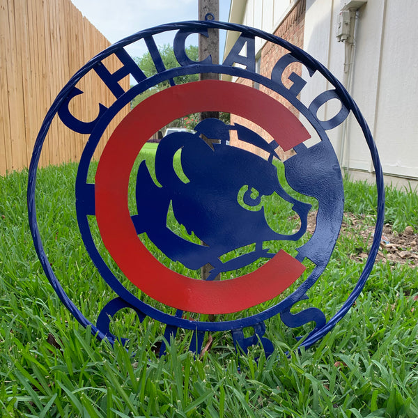 12", 18", 24", 32" CHICAGO CUBS CUSTOM METAL VINTAGE CRAFT TEAM SPORTS SIGN HANDMADE