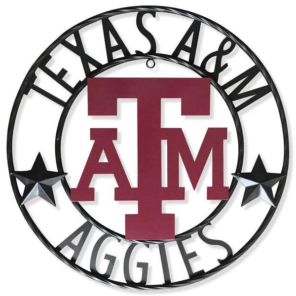 12", 18", 24", 32" TEXAS A&M AGGIES STARS METAL CUSTOM VINTAGE CRAFT WALL ART TEAM SIGN HANDMADE