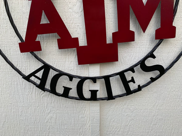 12", 18", 24", 32" TEXAS A&M METAL CUSTOM VINTAGE CRAFT WALL ART TEAM SIGN HANDMADE