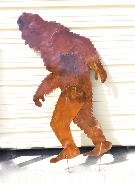 #35-005 BIG FOOT 8 FOOT SILHOUETTE  SCULPTURE METAL ANIMAL DECOR ORNAMENT OUTDOOR OR INDOOR YARD ART