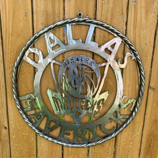 12",18", 24", 32",36" DALLAS MAVERICKS CUSTOM RAW METAL VINTAGE CRAFT TEAM SPORTS SIGN HANDMADE