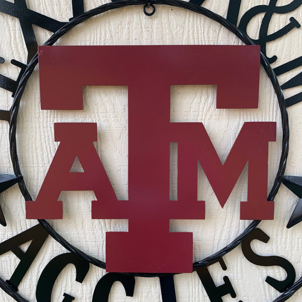 12", 18", 24", 32" TEXAS A&M AGGIES STARS METAL CUSTOM VINTAGE CRAFT WALL ART TEAM SIGN HANDMADE