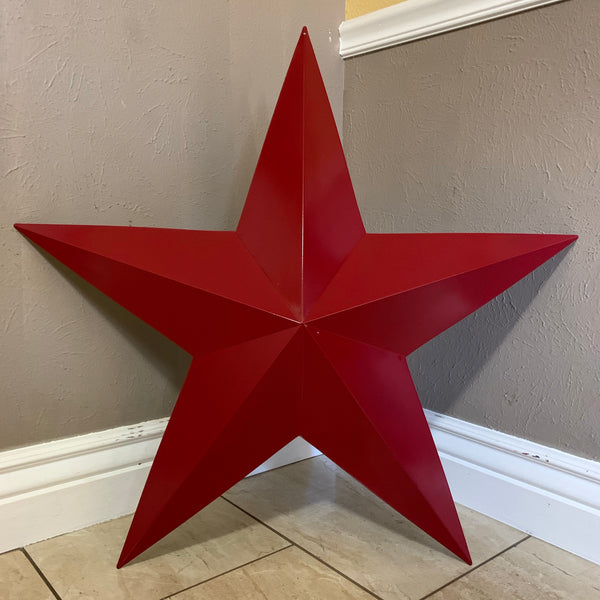 RUSTIC BURGUNDY RED BARN METAL STAR WALL ART WESTERN HOME DECOR VINTAGE RUSTIC ART NEW 3", 4",5",6",9",12", 17", 24", 30", 36