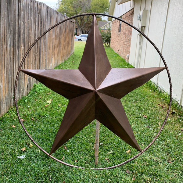 #EH10518 BRUSHED COPPER BRONZE BARN LONE STAR WESTERN HOME DECOR HANDMADE NEW