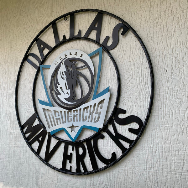 18", 24", 32" DALLAS MAVERICKS CUSTOM METAL VINTAGE CRAFT TEAM SPORTS SIGN HANDMADE
