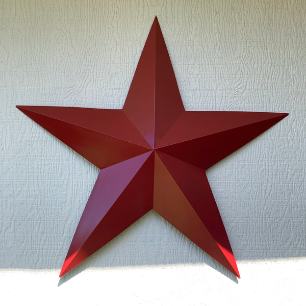 RUSTIC BURGUNDY RED BARN METAL STAR WALL ART WESTERN HOME DECOR VINTAGE RUSTIC ART NEW 3", 4",5",6",9",12", 17", 24", 30", 36