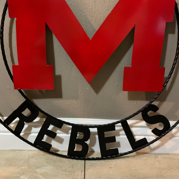 12", 18", 24", 32" OLE MISS REBELS MISSISSIPPI CUSTOM METAL TEAM VINTAGE SIGN