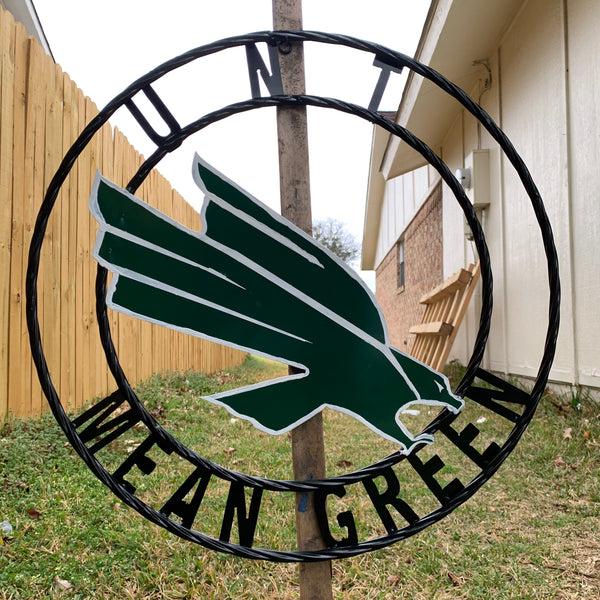 12",18",24",32",36" UNT MEAN GREEN CUSTOM METAL VINTAGE CRAFT SIGN TEAM HANDMADE