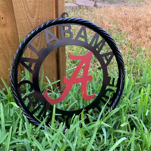 12" ALABAMA CRIMSON TIDE CUSTOM METAL VINTAGE CRAFT WALL ART TEAM SIGN