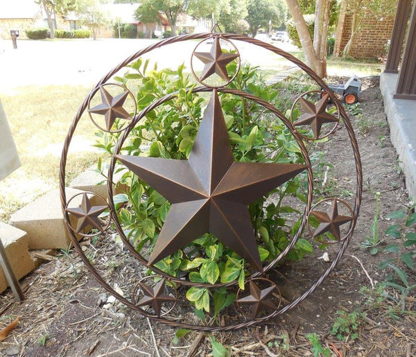 #SI_A16001 MULTI STARS BARN METAL 16",24",32",36" WESTERN HOME DECOR HANDMADE NEW