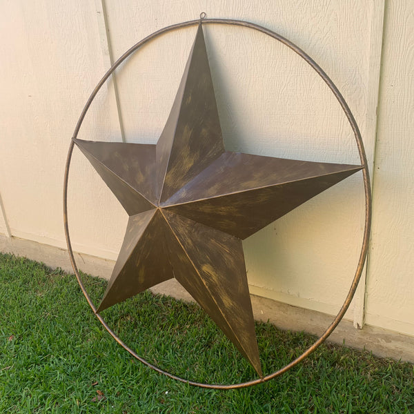 #EH10518 BRUSHED COPPER BRONZE BARN LONE STAR WESTERN HOME DECOR HANDMADE NEW