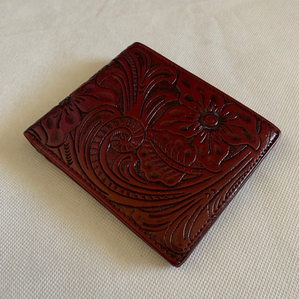 #WS 4.25" x 3.75" MEN'S WALLET GENUINE LEATHER BIFOLD WESTERN STYLE WALLET NEW-- FREE SHIPPING