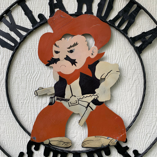 OSU OKLAHOMA STATE COWBOYS CUSTOM METAL VINTAGE CRAFT TEAM SIGN HANDMADE