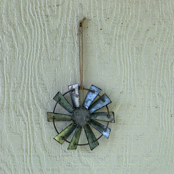 4" WINDMILL ORNAMENT FARMHOUSE METAL ART WESTERN HOME DECOR #EH12169 --FREE SHIPPING