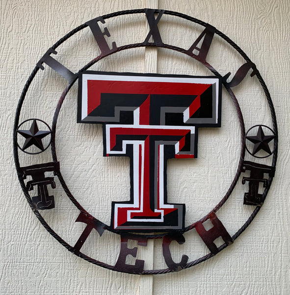 12", 18", 24", 32" TEXAS TECH CUSTOM VINTAGE CRAFT METAL TEAM SIGN