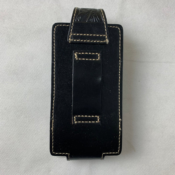 #WS341F 7" LONE STAR BLACK LEATHER POUCH EXTRA LARGE  BELT LOOP HOLSTER CELL PHONE CASE UNIVERSAL OVERSIZE--FREE SHIPPING