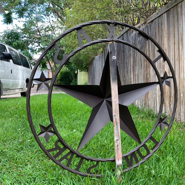 TEXAS LONESTAR METAL ART WESTERN HOME WALL DECOR RUSTIC VINTAGE BROWN NEW, SIZE:24",32",36",40",42",44",46",50"