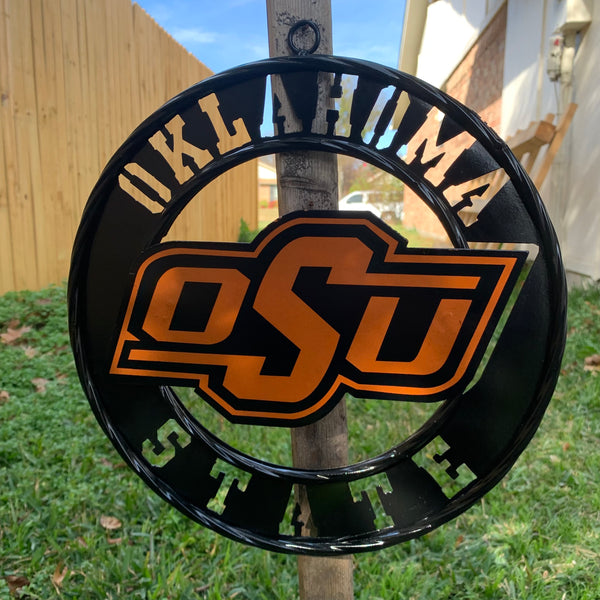 12" OSU OKLAHOMA STATE COWBOYS METAL CUSTOM VINTAGE TEAM WALL ART