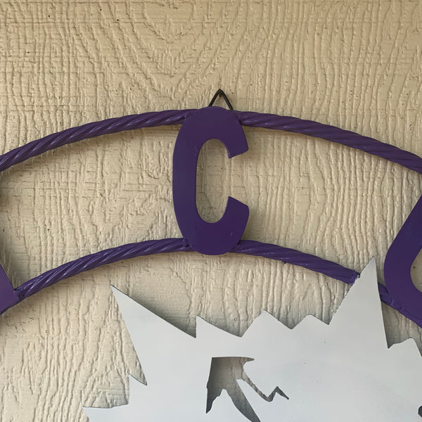 12",18",24",32",36" TCU HORNED FROGS CUSTOM METAL VINTAGE CRAFT TEAM SIGN HANDMADE