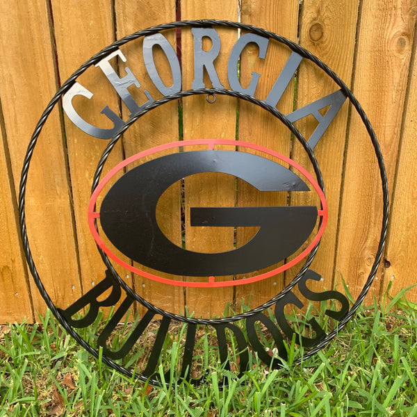 12", 18", 24", 32" GEORGIA BULLDOGS METAL SIGN VINTAGE CUSTOM TEAM ART
