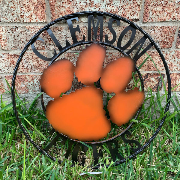 CLEMSON TIGERS CUSTOM METAL VINTAGE CRAFT SIGN WALL ART TEAM SIGN HANDMADE STYLE#1 12", 18", 24", 32"
