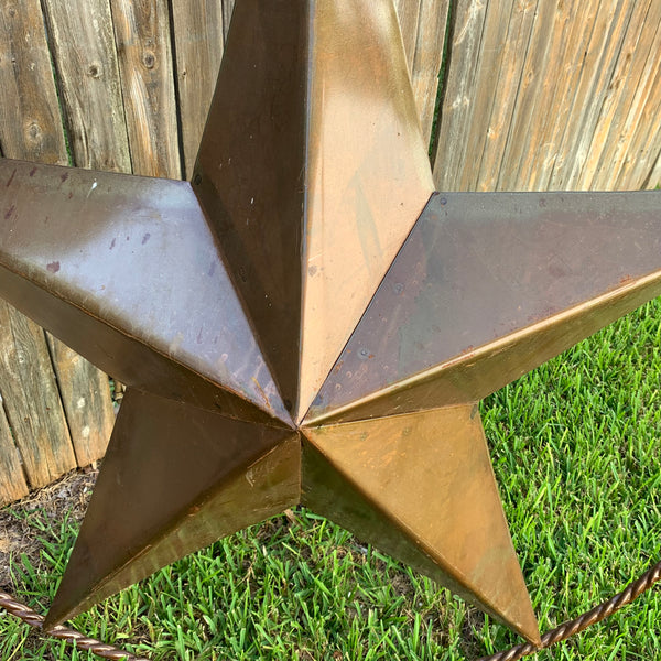 #EH10507 TEXAS GIANT 8,6,5,4 FOOT NATURAL RUSTIC SEALED UNPAINTED LARGE OVERSIZE METAL LONESTAR GENUINE RUST PATINA LONE STAR TWISTED ROPE RING 4,5,6,8 FOOT