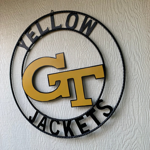 12", 18", 24", 32" GEORGIA TECH YELLOW JACKETS METAL SIGN VINTAGE CUSTOM TEAM ART