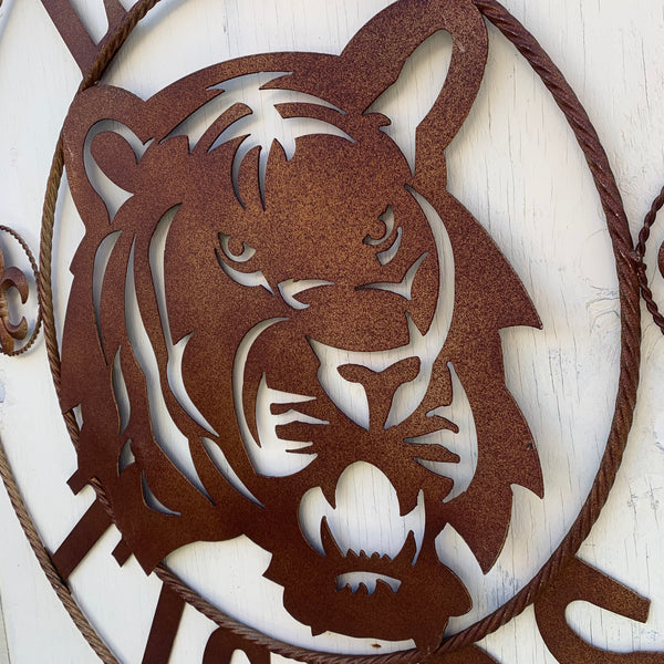 12:,18",24",32",36" LSU TIGERS METAL CUSTOM VINTAGE CRAFT ART SIGN