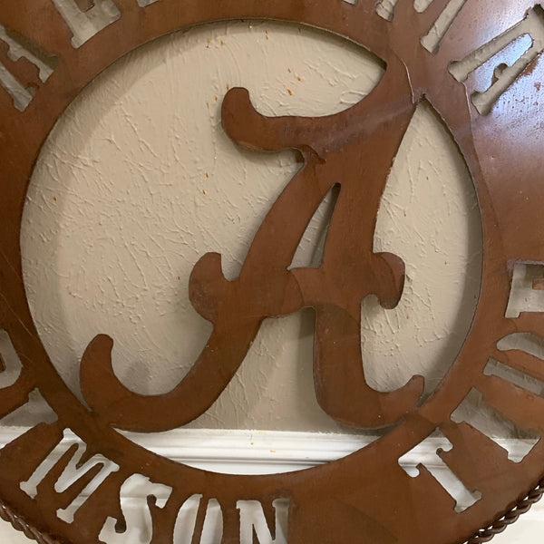 ALABAMA CRIMSON TIDE WIDE BAND RING CUSTOM METAL VINTAGE CRAFT TEAM SIGN HANDMADE