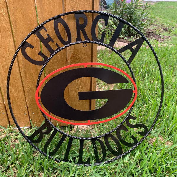 12", 18", 24", 32" GEORGIA BULLDOGS METAL SIGN VINTAGE CUSTOM TEAM ART