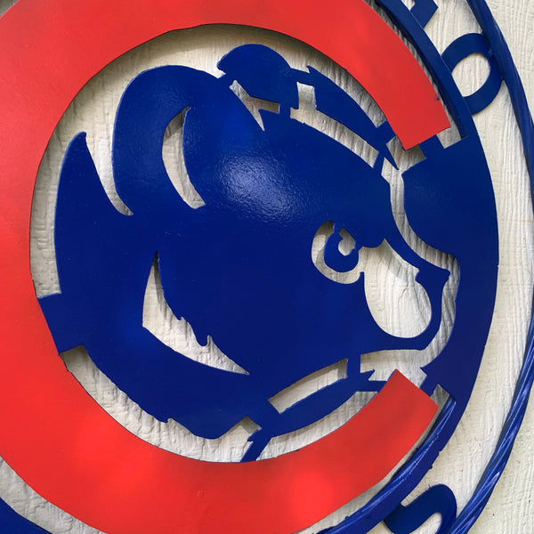 12", 18", 24", 32" CHICAGO CUBS CUSTOM METAL VINTAGE CRAFT TEAM SPORTS SIGN HANDMADE