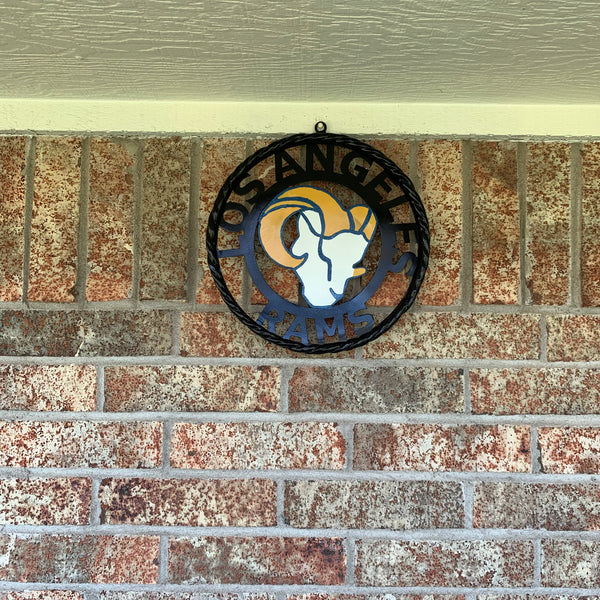 12", 18", 24", 32" LOS ANGES RAMS METAL CUSTOM VINTAGE CRAFT WALL ART TEAM SIGN HANDMADE