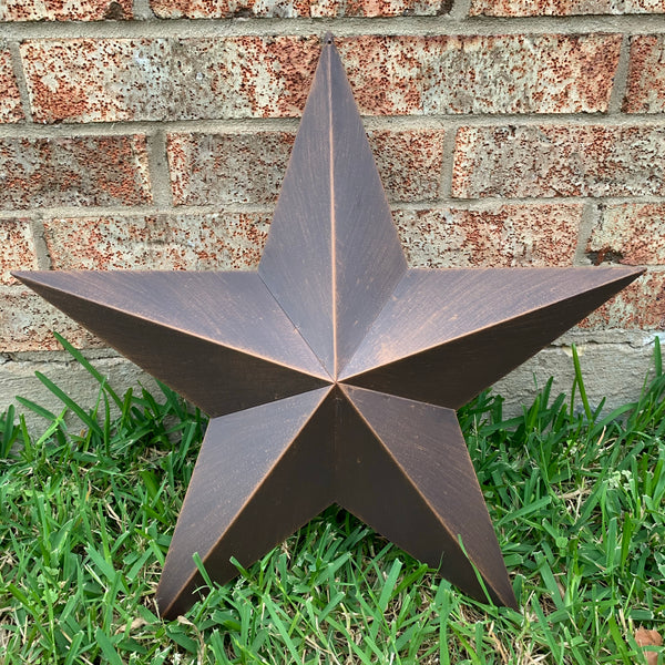 12",16",22",24",30",36" RUSTIC BRONZE BARN STAR 5 POINT METAL STAR OF DAVID WESTERN HOME DECOR HANDMADE NEW 3" TO 36"-#EH10044