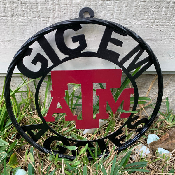 TEXAS A&M NO THUMBS GIGEM AGGIES METAL CUSTOM VINTAGE CRAFT WALL ART TEAM SIGN HANDMADE